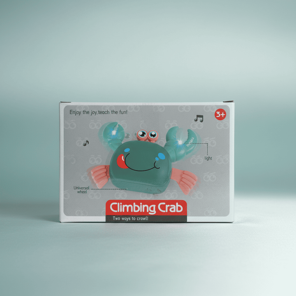 Climbing Crab Musical Crawling Toy with Light & Bump-Go