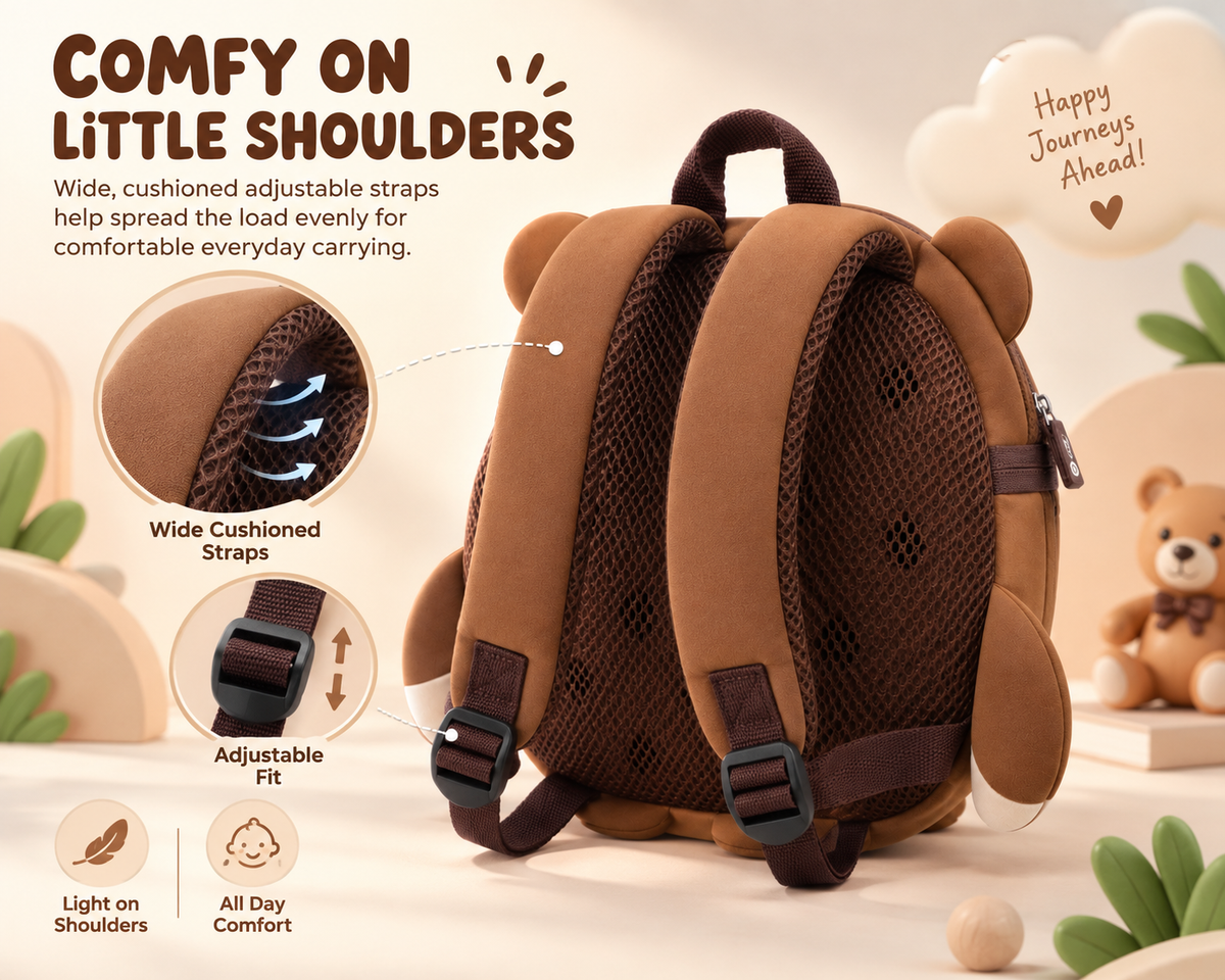 Padded, adjustable straps
