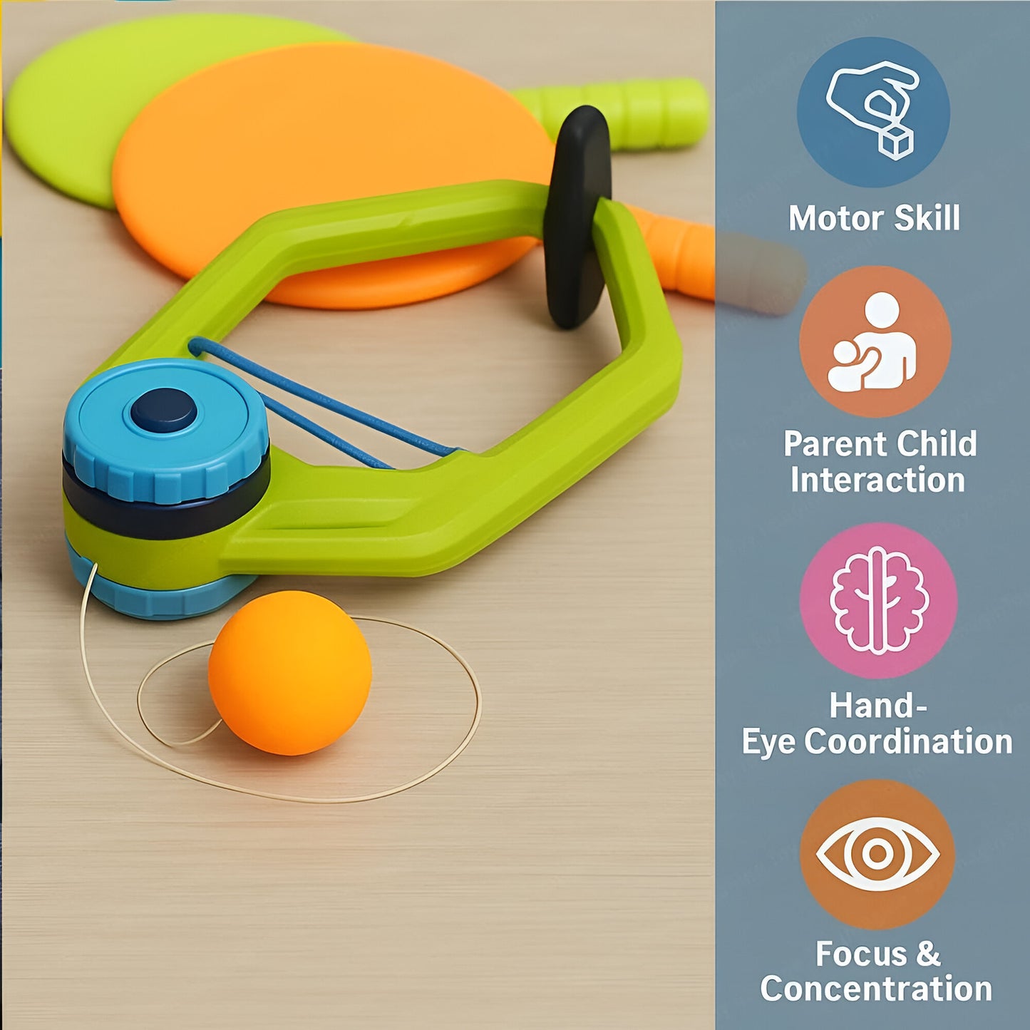 Wall Mounted Table Tennis Trainer Set with Rebound Ball