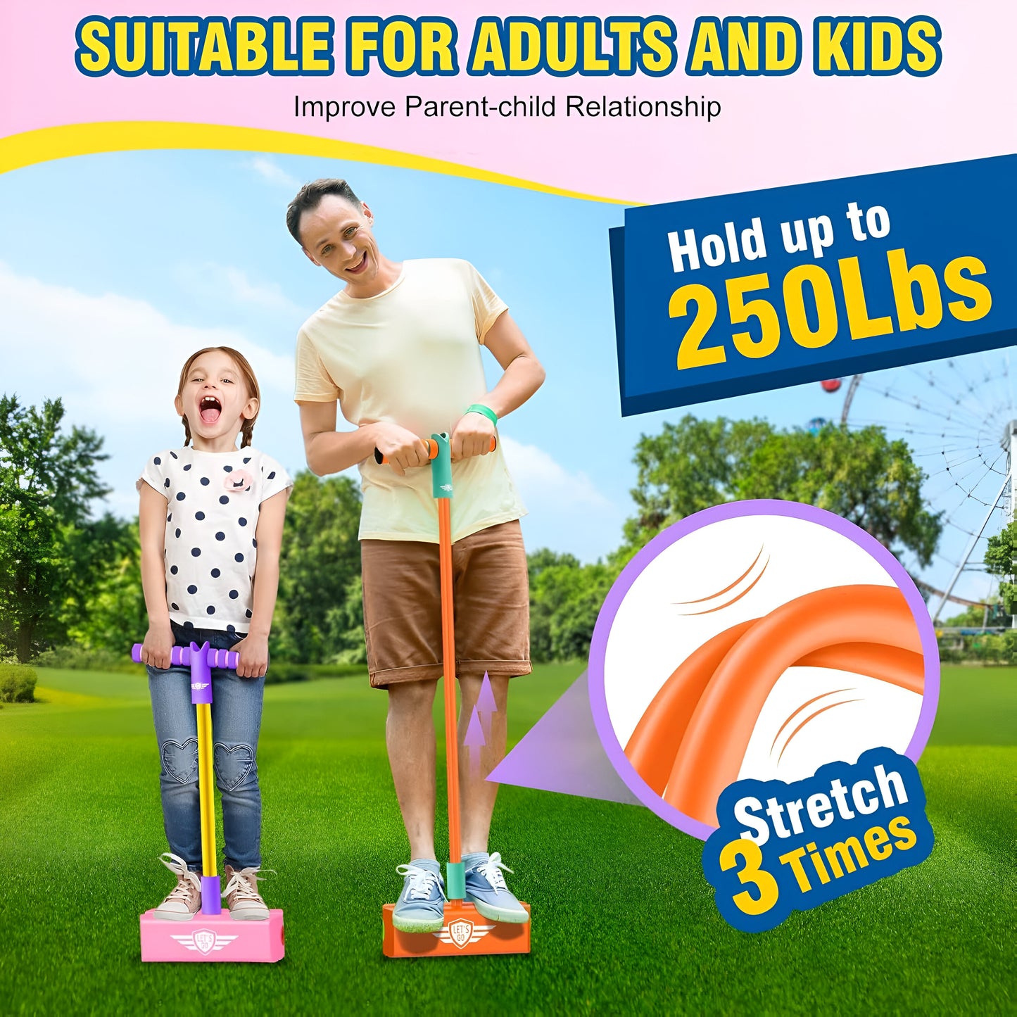 Kids Foam Pogo Jumper Toy with Bouncy Base