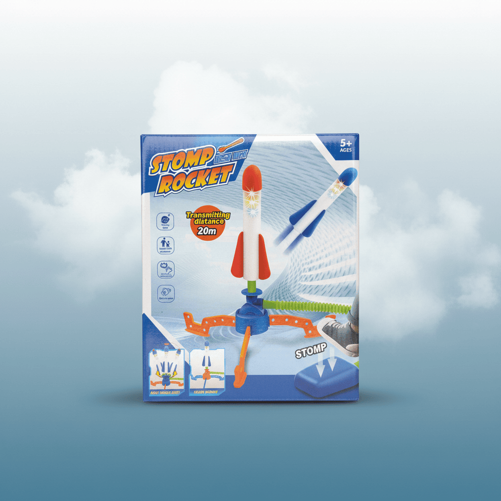 Kids Stomp Rocket Launcher Toy with Foam Rocket