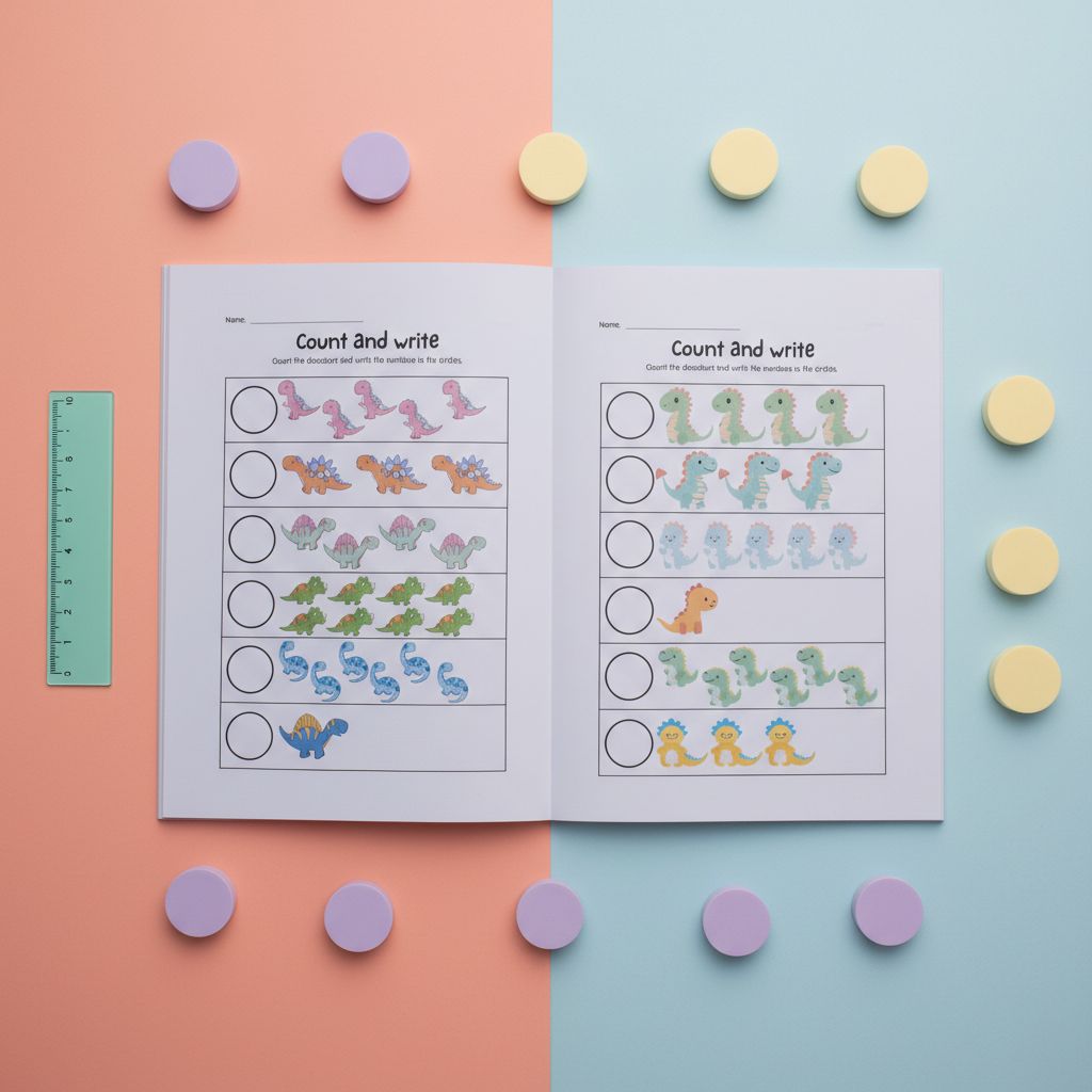 Number Activity Book for Kids – Counting & Writing Practice